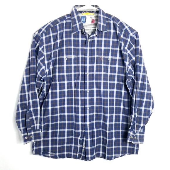 Wrangler Cowboy Cut Button Down Shirt Men's  long sleeve collared size XXL plaid - Picture 1 of 7